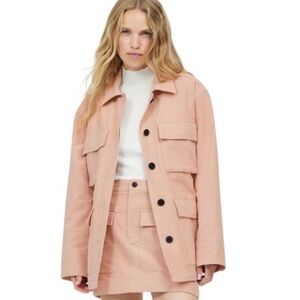 nwt Madewell Flap-Pocket Field Jacket in Pale Blush Pink size XS